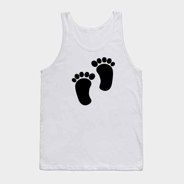 Baby Feet - Pregnant Gift Tank Top by KC Happy Shop